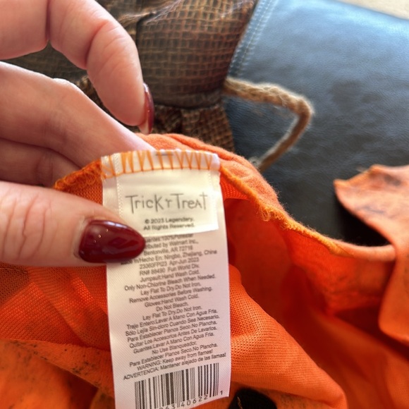 Kids scarecrow Halloween costume. 3 pieces, size 9 - Picture 7 of 7